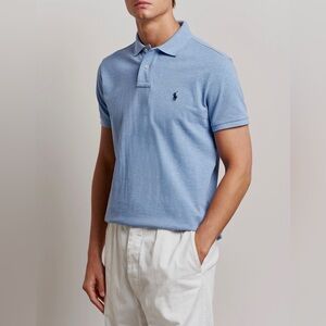 Polo Ralph Lauren Custom Fit Short Sleeve Light Blue Polo Shirt Men’s XL, Cotton
